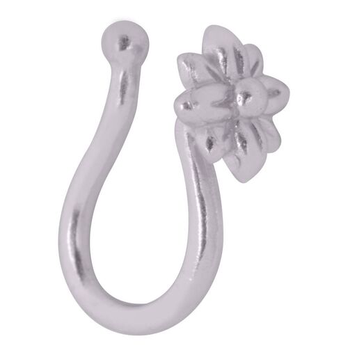 Silver Fake Flower Noseclip