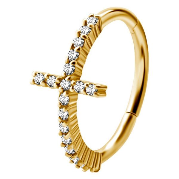 Jewelled Cross Ring