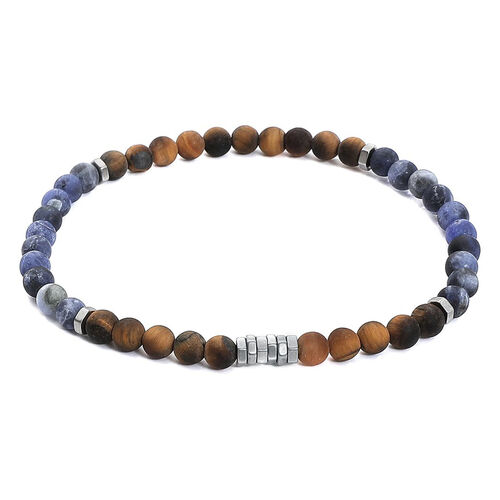 Anchor Lava Stone Bracelet