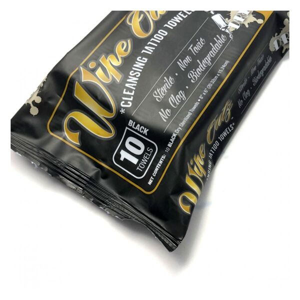 Wipe Outz Dry Sterilized Tattoo Towels white