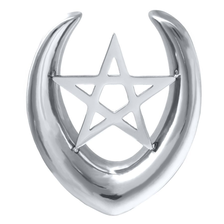 Ear Saddles Silver Pentagram