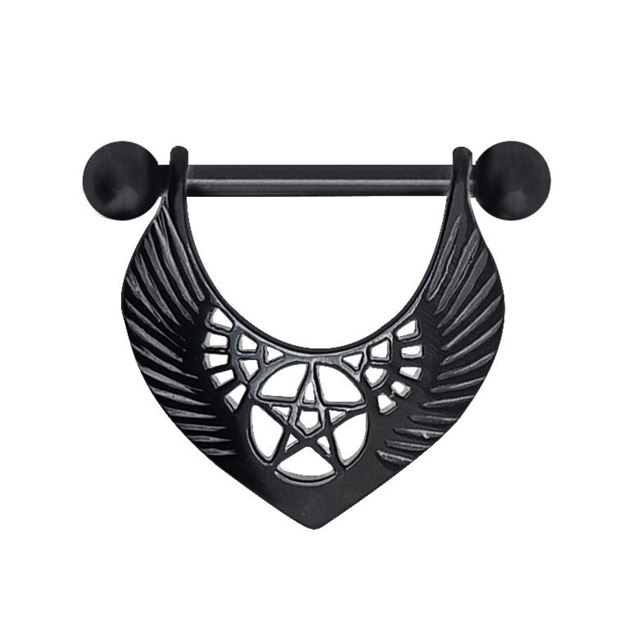 Winged Pentagram Barbell