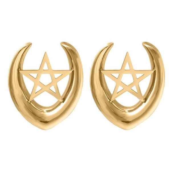 Ear Saddles Silver Pentagram
