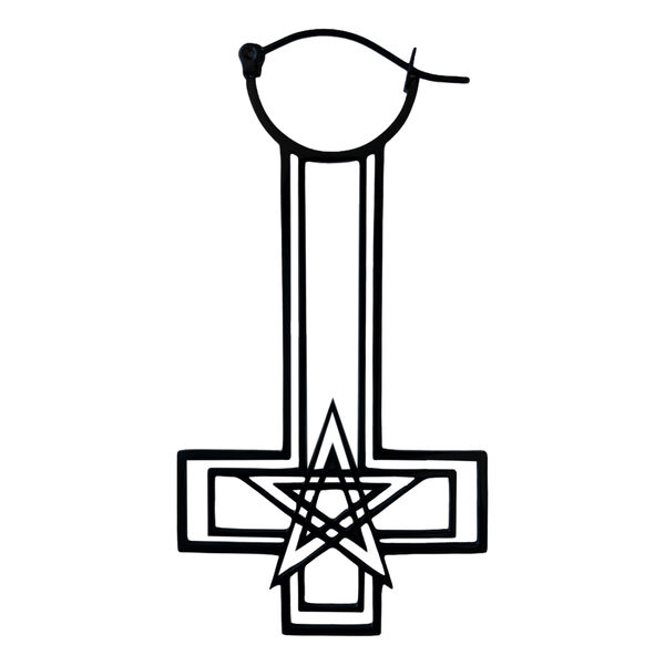 Cross Pentagram Sinner Hoops 