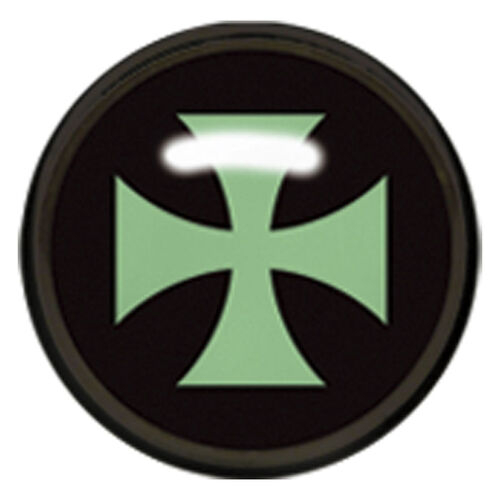 Titan Blackline® Internally Threaded Ikon Disk "Green Cross on Black"