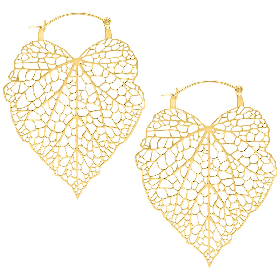 Lovely Leaf Hoops 