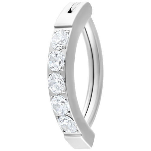 Round Crystal Belly Arch Clicker