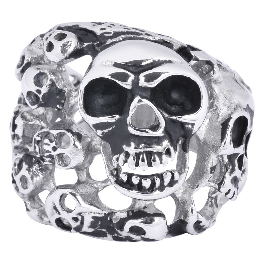 Steel Basicline® Skulls Ring