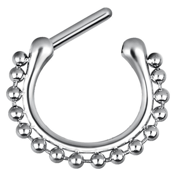 Steel Basicline® - Hinged Septum Shiny Chain