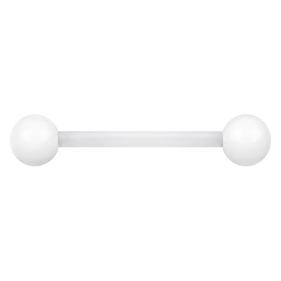 PTFE Barbell with White Acrylic Balls